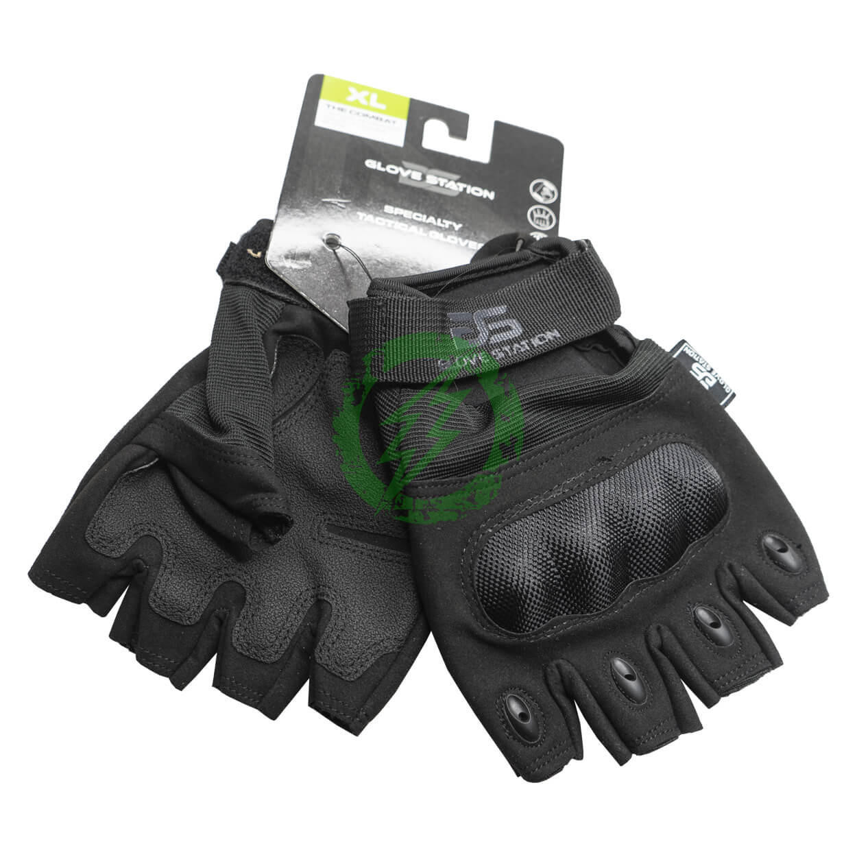 Glove Station "The Combat" Hard Knuckle Fingerless Gloves