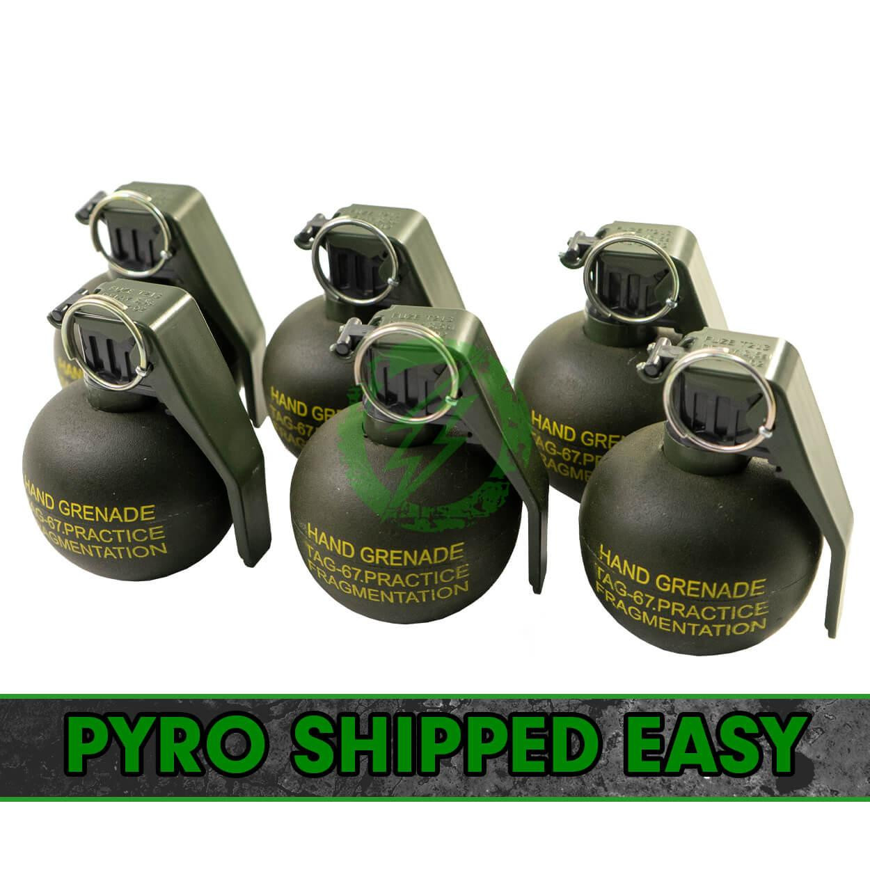 Pyro Shipped Easy TAGinn TAG67PC (No BBs) Airsoft Hand Grenade | Pack of 6