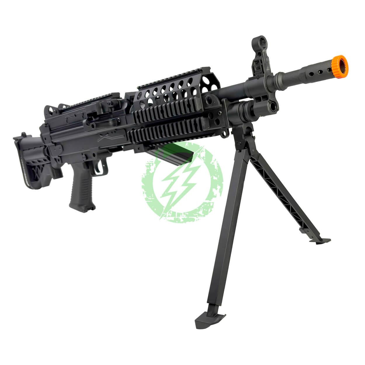 Cybergun Black A&K FN Licensed M249 Airsoft Machine Gun | MK46