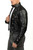 Veste Boléro Vintage en Cuir Noir Homme - avant