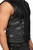 Gros plan texture cuir véritable gilet débardeur homme