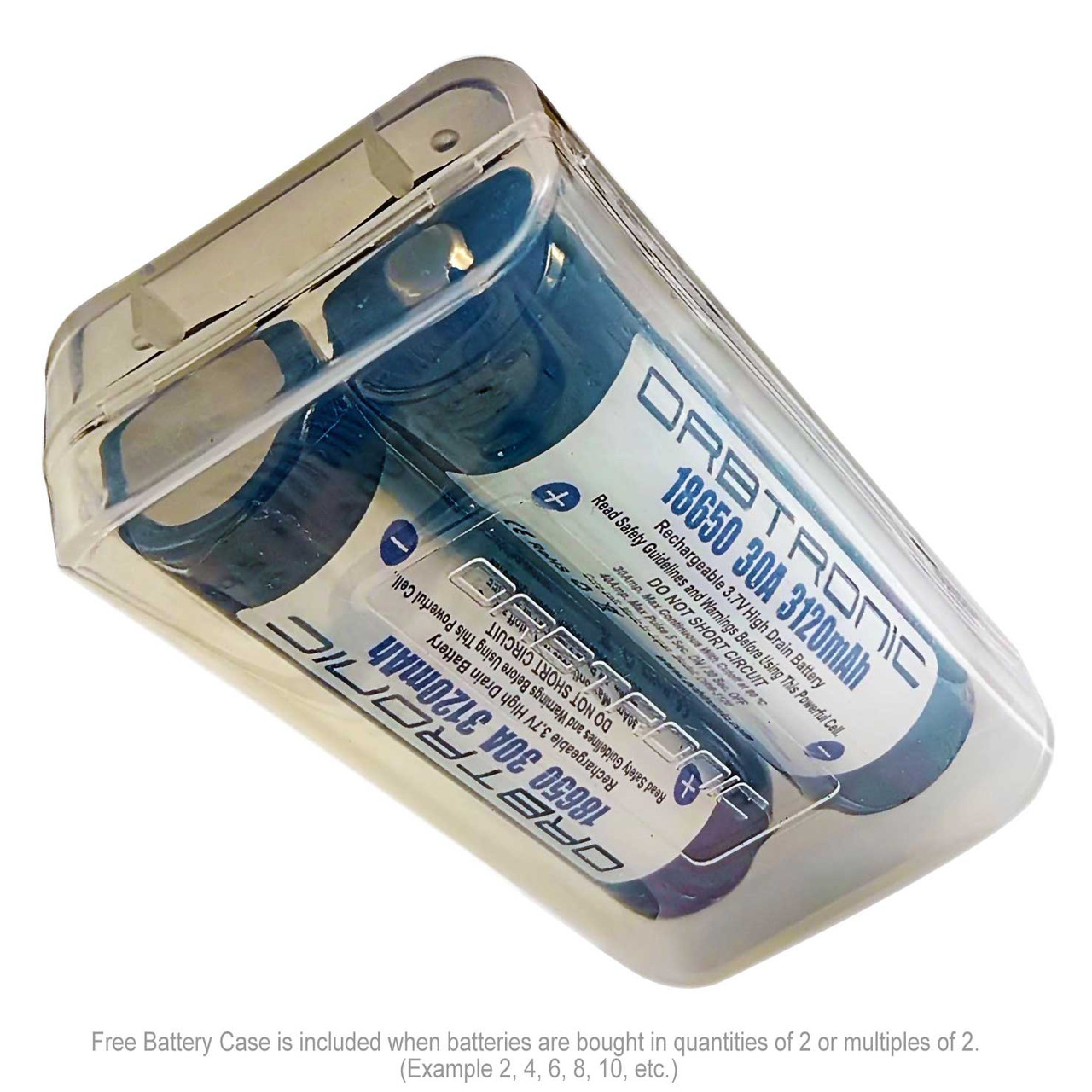 18650 30A Button Top (Rechargeable) Li-ion Battery 3.7V FREE
