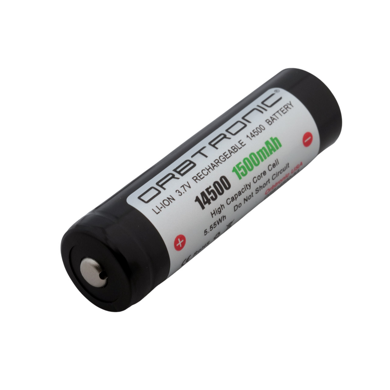 14500 rechargeable flashlight battery with USB C Charging Cord 1050 battery will power your light for a longer duration than a standard AA battery 14500 Li-ion Button Top Battery