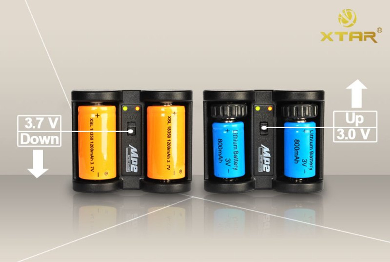 Xtar MP2 Portable Battery Charger Li-ion RCR123 16340 RCR2 15270