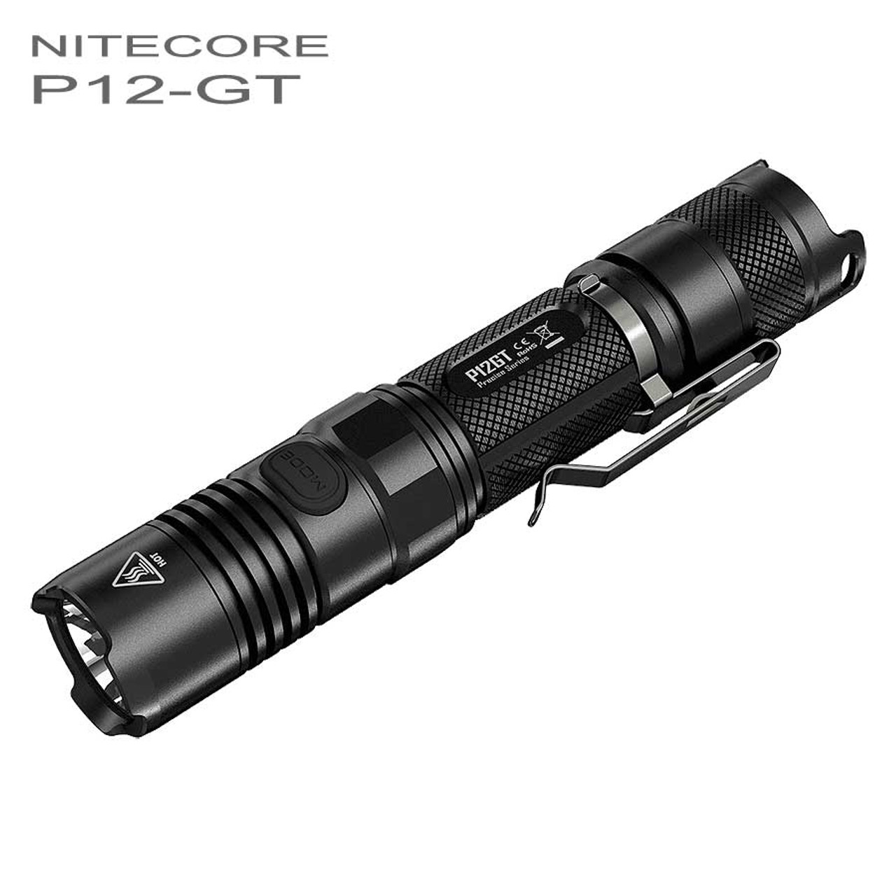 Nitecore P12GT Flashlight Beam Throw 367m Newest CREE XP-L HI V3 LED (1 x  18650 or 2 x CR123 Batteries)