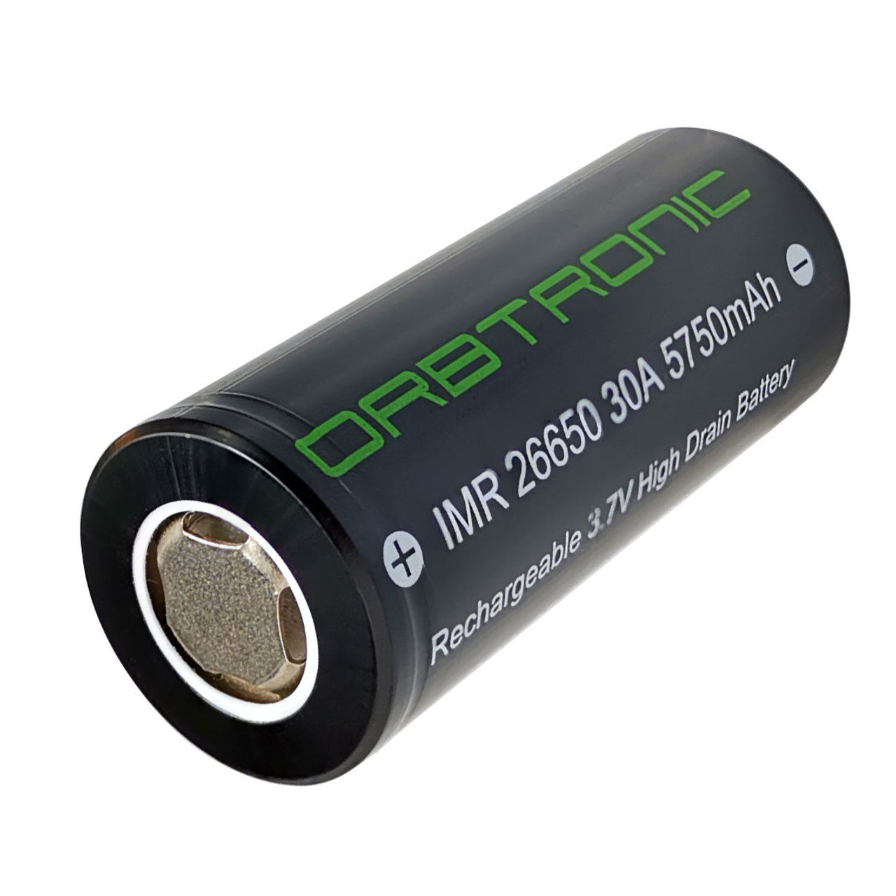 26650 Battery 5750mAh IMR Li-ion Flat Top-Orbtronic