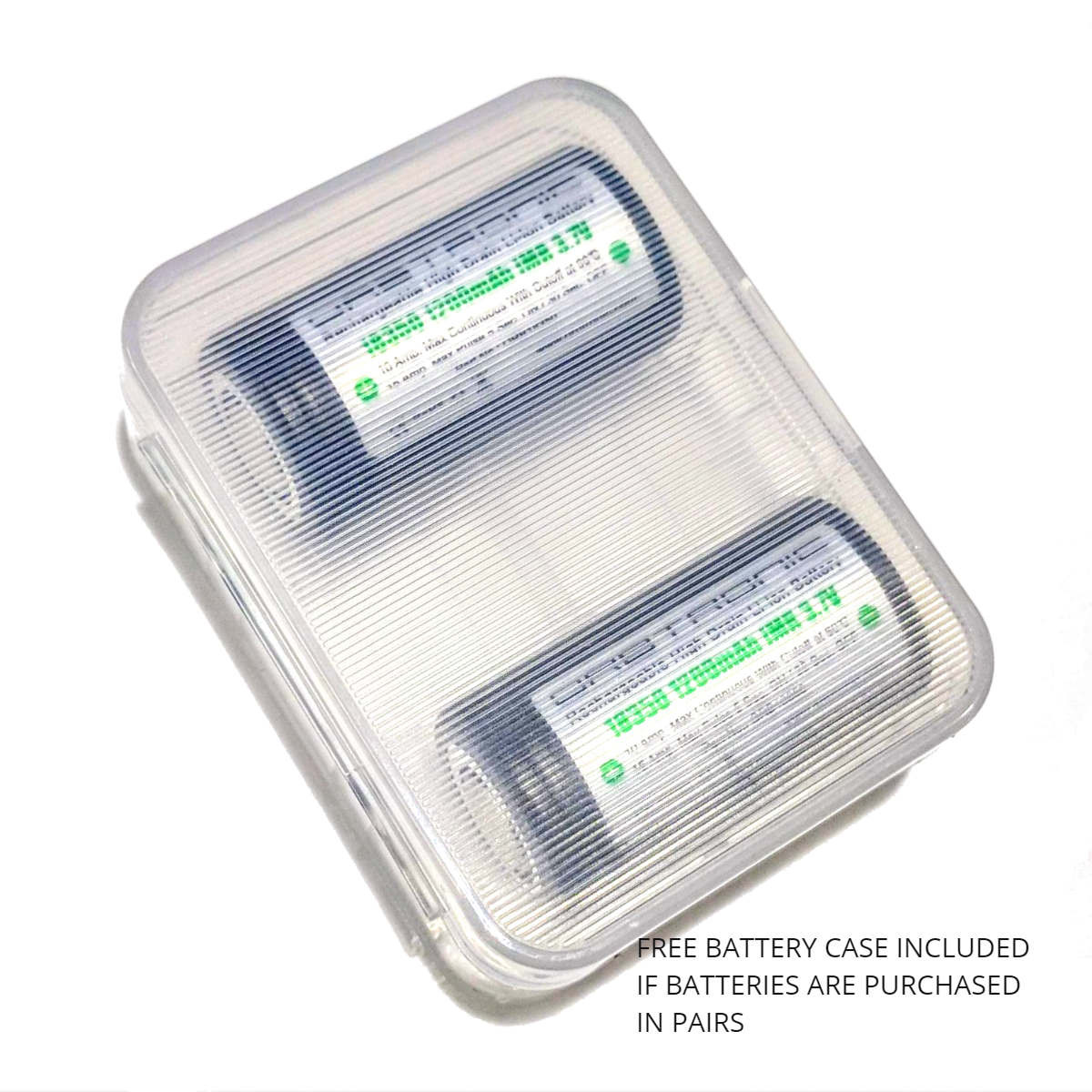 18350 battery 15A 1200mAh Flat Top Li-ion ORBTRONIC