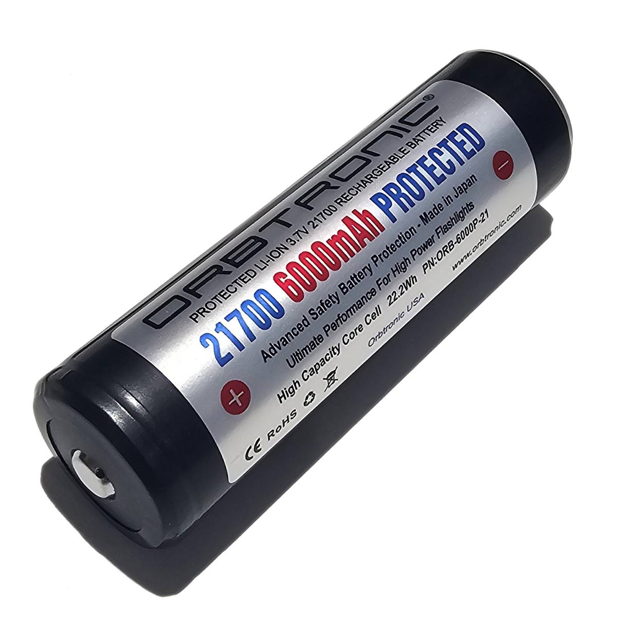 21700 6000mAh Li-ion Battery Protected Button Top 3.7V Rechargeable Cell