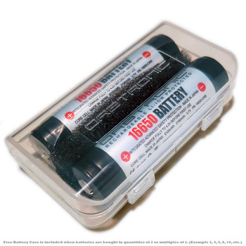 16650 Li-ion Battery Cells Rechargeable 3.7V Orbtronic
