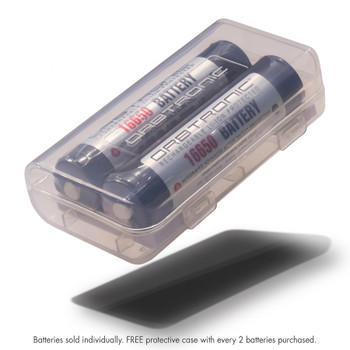 Best rechargeable replacement for 2 CR123A are 16650 batteries. Free Battery Case is included with every pair of 16650 battery.