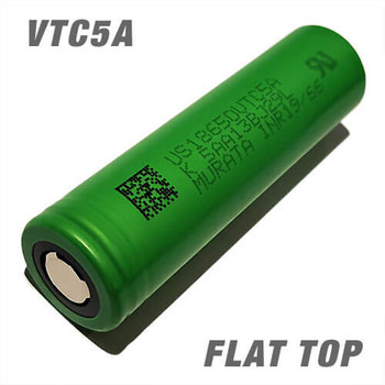 Sony - Murata VTC5A 18650 Battery US18650VTC5A Flat Top High Drain Green IMR-Li-ion 3.7V Battery Safety Case Included 
