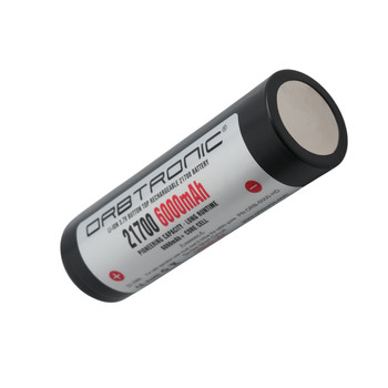 21700 6000mAh Li-ion Battery Button top Orbtronic Rechargeable Unprotected negative terminal