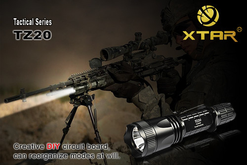 Xtar Tactical TZ20 LED Flashlight Cree XR-E Q5 Mode DIY