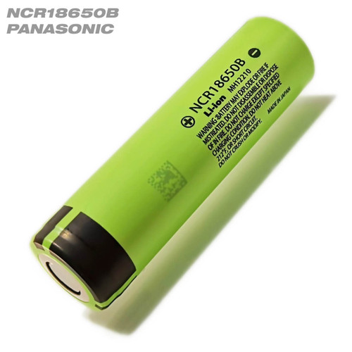 Panasonic 18650 battery ncr18650b 3400mAh green flat top unprotected 3.7V li-ion 