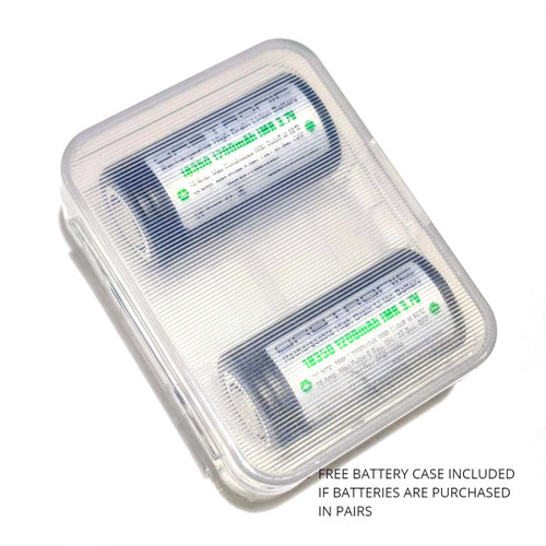 18350 BATTERY CASE INCLUDED WHEN BATTERIES ARE PURCHASED IN PAIRS 18350 BATTERY CASE INCLUDED WHEN BATTERIES ARE PURCHASED IN PAIRS