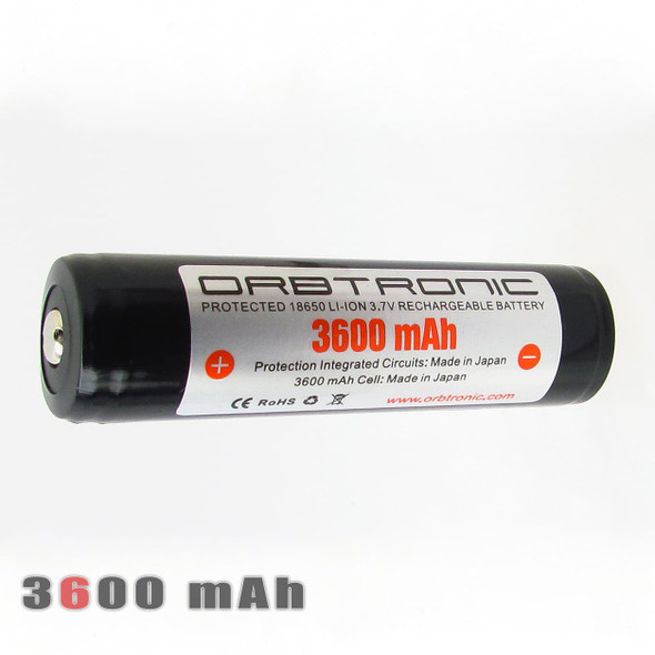 18650 Orbtronic-Panasonic 3600mAh Protected Li-ion Battery