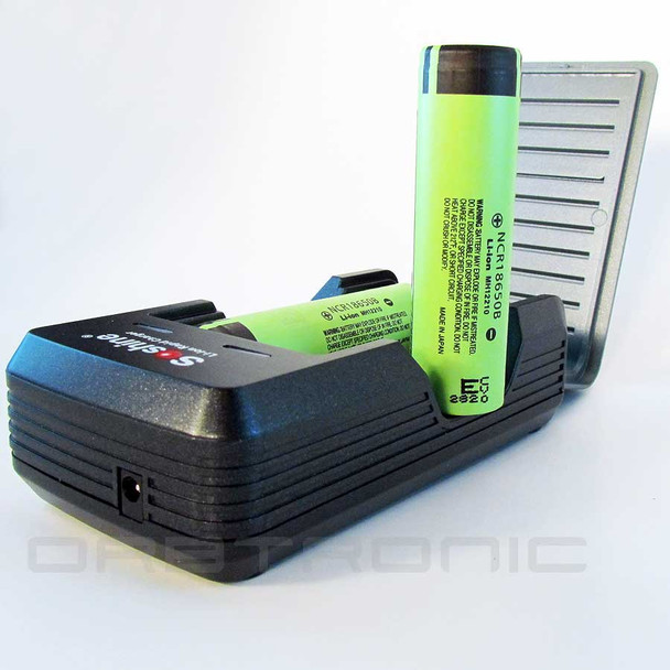 18650 Battery Combo Kit - Charger & 2 Panasonic 3400mAh Li-ion NCR18650B