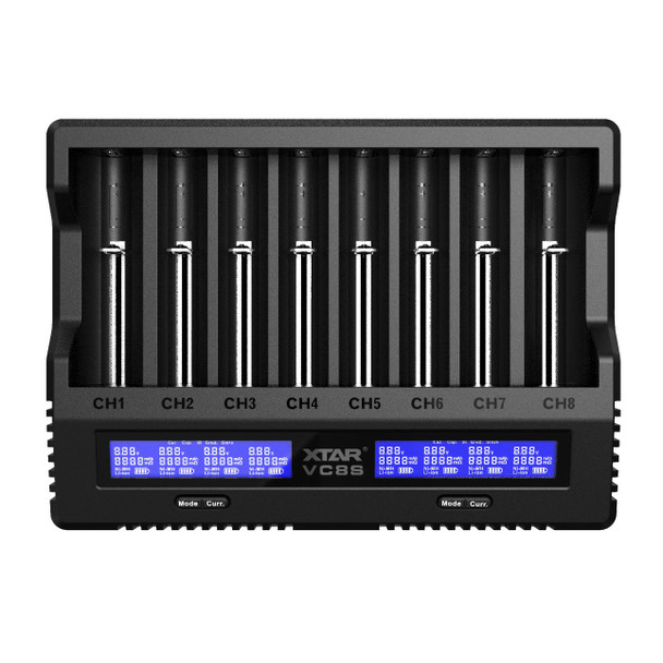 8-Slot Battery Charger Li-ion Xtar VC8S 45W PD USB-C Adapter Included Full Set