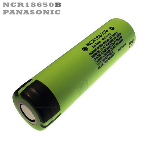 2 x Panasonic NCR18650B Li-Ionen Akku 3,7V 3400mAh mit Zipper Case Schwarz