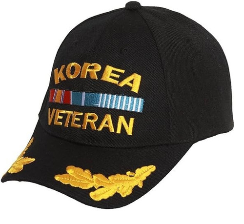 Korea Veteran Hat - wing embroidery - black