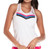 Lucky in Love Shadow Play Tank - White