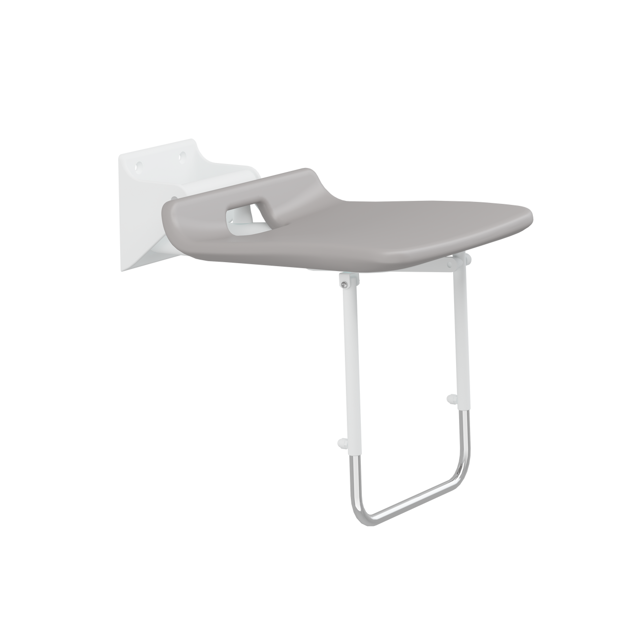 Pressalit VALUE IV R1622 folding shower seat with support leg