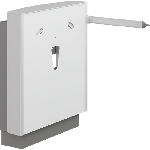 Pressalit SELECT R4950 height adjustable powered wash basin lifter, concealed plumbing, lever control, white