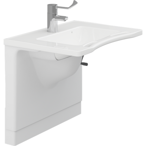 Pressalit MATRIX basin unit, manually height adjustable with MATRIX MEDIUM wash basin bundle PKG-0004