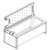 Ropox Shower bed only, 40-14238 tiltable for 1800mm AquaCare bath - for mixer tap on LHS (price is only applicable if ordered with bath)