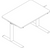Ropox Ergo table 20-70010, Type A, flat top, 900 x 600mm, manual height adjustable table