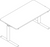 Ropox Ergo table 20-70210, Type A, flat top, 1200 x 600mm, manual height adjustable table