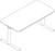 Ropox Ergo table 20-70211, Type B, tilting top, 1200 x 600mm, manual height adjustable table