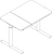 Ropox Ergo table 20-70012, Type C, flat & tilting top, 900 x 600mm, manual height adjustable table