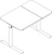 Ropox Ergo table 20-70013, Type D, tilting & flat top, 900 x 600mm, manual height adjustable table