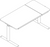 Ropox Ergo table 20-70213, Type D, tilting & flat top, 1200 x 600mm, manual height adjustable table