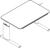 Ropox Vision table 20-60020-11, Type A, flat top, 900 x 600mm, manual height adjustable table, H2: 600-900mm
