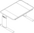 Ropox Vision table 20-60024-11, Type E, middle tilting & flat tops, 900 x 600mm, manual height adjustable table H2: 600-900mm