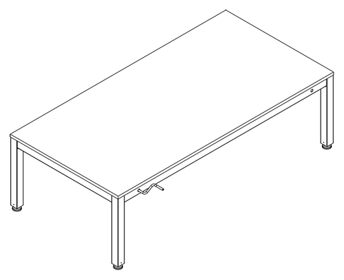 Ropox 4Single manual frame 20-20102, including top, 2000 x 1000mm ...