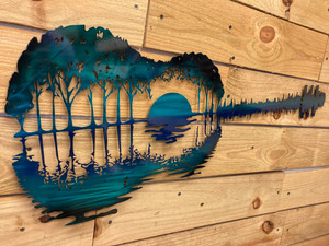 Teal Reflection Guitar