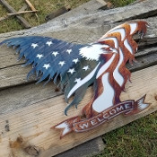 24" Eagle Welcome Sign