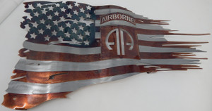 24" x 14" 82nd Airborne Patina Flag