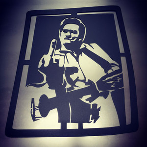 Johnny cash Cutout
