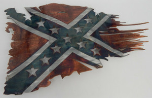 36" x 21" Confederate Battle Worn Flag