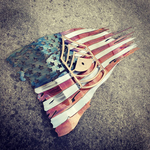 24" x 14" Patina 1st SGT Battle Worn Flag 