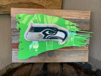 Sam Akerson 15" Layered Seahawks and Bears Flag Sam Akerson 15" Layered Seahawks and Bears Flag