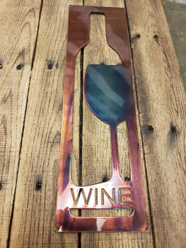 " Wine" Sign with Glass Silhouette