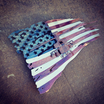 24" x 14" Apache Patina Battle Worn Flag