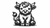 Baby Highland Cow Metal Wall Art - 18 x 15 in. Black