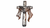 Cross with Draped American Flag Metal Wall Art - 20 in. Beautiful Disaster