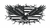 Flying Eagle with American Flag Metal Wall Art - 22 x 12 in. Black